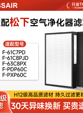 适配松下空气净化器过滤网F-61/91C7PD/63C8PX/C8PJD滤芯71C6VX2