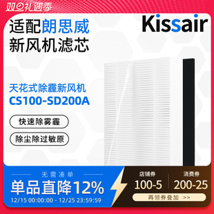 适配万科小区朗思威天花新风滤芯YG0904 SD200A高效过滤网 CS100