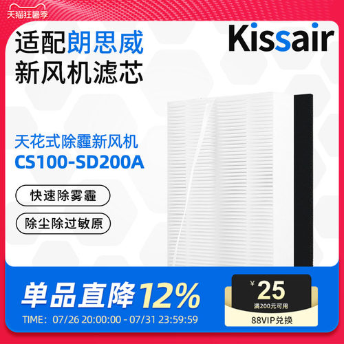 适配万科朗思威天花新风过滤网