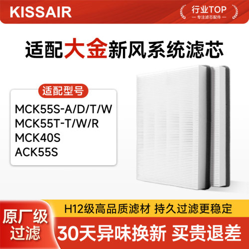适配大金空气净化器滤芯ACK/MCK55S/MCK40S过滤网KAFP080A4