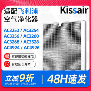 適配飛利浦空氣凈化器濾芯AC3252 4374 3256過(guò)濾網(wǎng)FY3137 AC3254