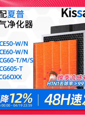 适配夏普空气净化器过滤网FZ-CG6OXX/KC-CE50-W/N/KC-CG605-T滤芯