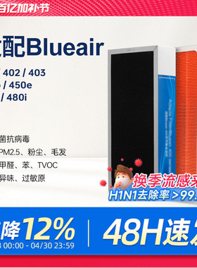 适配blueair滤网布鲁雅尔401/403/410b/450e空气净化器滤芯480i
