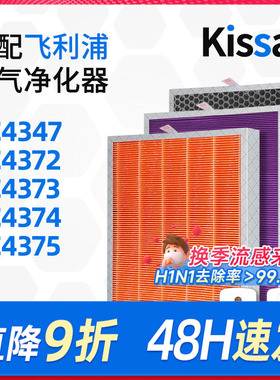 适配飞利浦空气净化器过滤芯ac4373/ac4374/ac4375滤网除尘除醛