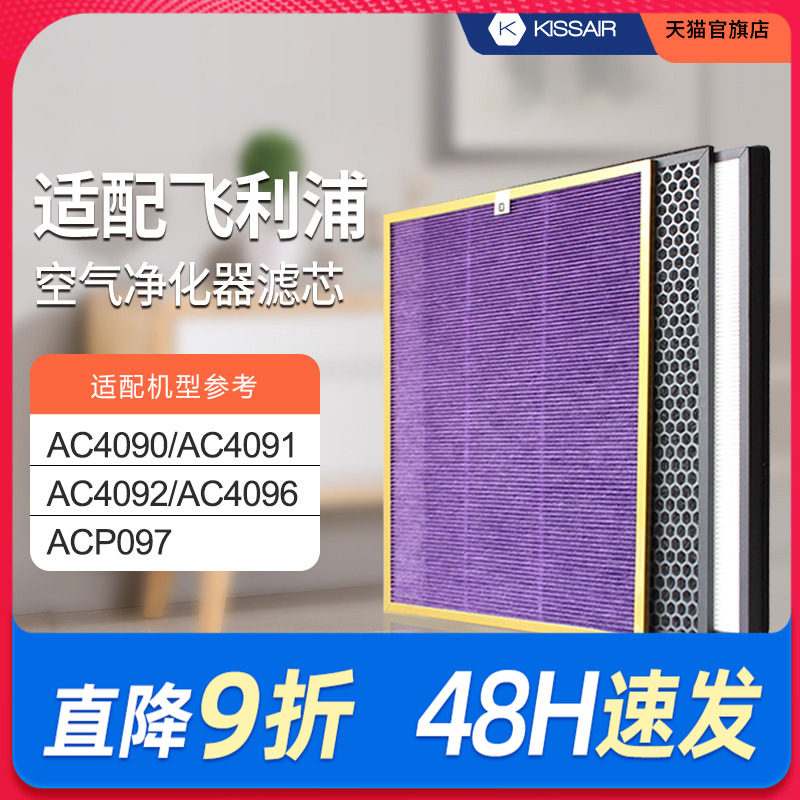 适配飞利浦空气净化器过滤芯ac4090/ac4091/ac4092/AC4096过滤网