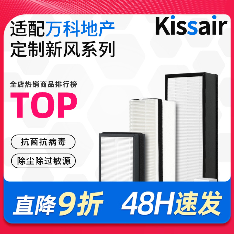 适配万科可邻新风滤芯CN-A150/200 MDJ-2.0 250/500L过滤网除尘