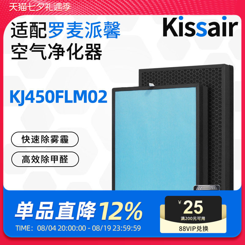 适配罗麦派馨空气净化器滤芯KJ450FLM02冷触媒过滤网