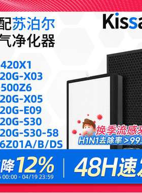 配苏泊尔KJ620G-S30-58空气净化器16Z01A/B/DS滤网420G-X1/03滤芯
