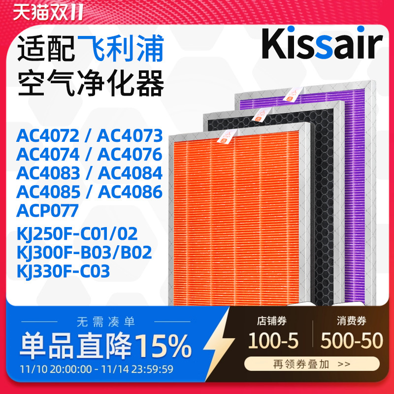 适配飞利浦空气过滤网除尘净化器