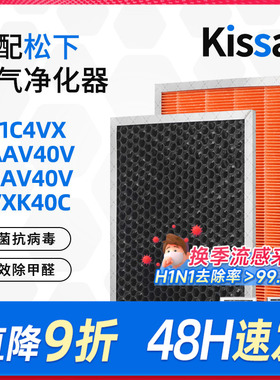 适配松下空气净化器滤网F-VXK40C/F-41C4VX/F-BAV40V过滤芯ZXKP40