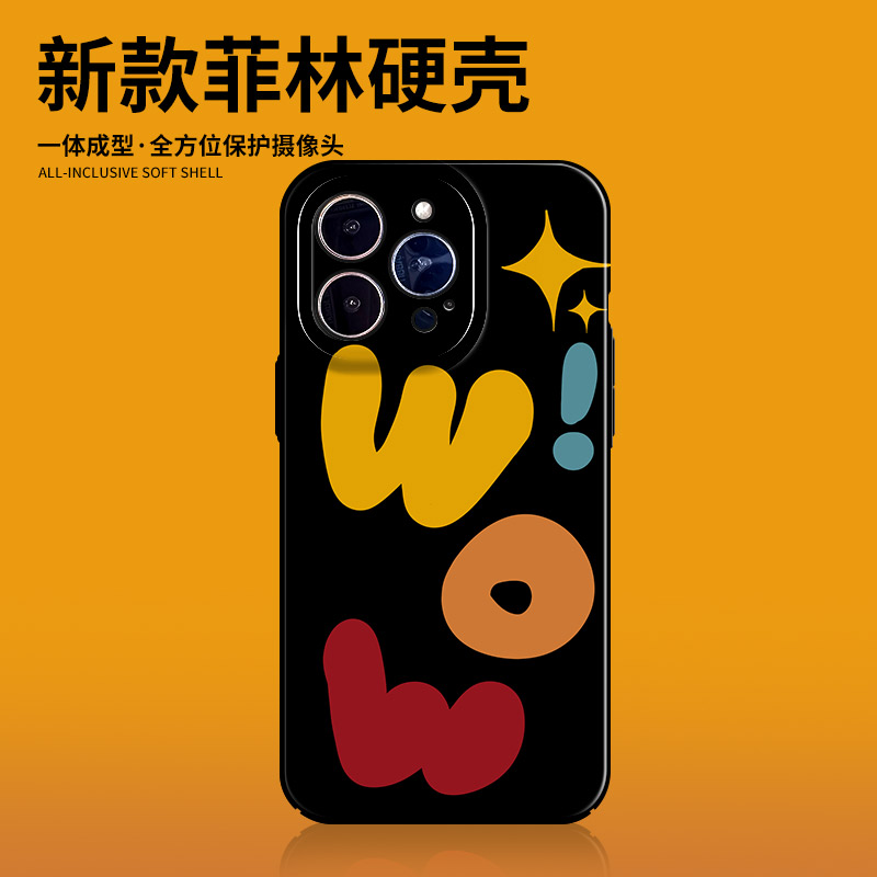 光面精孔硬壳菲林壳wow英文个性