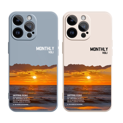 高级感风景适用苹果15plus手机壳12Pro max硅胶iPhone14新款11全包13个性xsmax小众xr超火x女生7plus软8p男6s