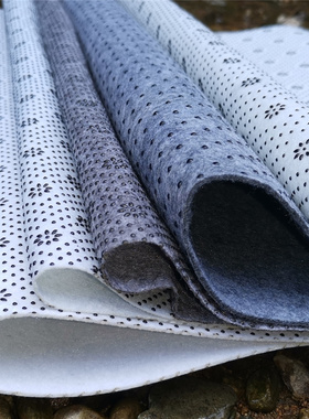 灰色tufting手工地毯滴塑点胶防滑底毛毡布簇绒diy苔藓地毯垫布料