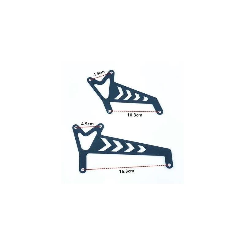 三代目泥板劲战水管平叉后内挡泥板双管平叉不锈钢挡泥板支架烧钛