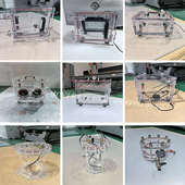 高透明亚克力有机玻璃定制加工锥形攻丝螺纹法兰管热弯封底制品