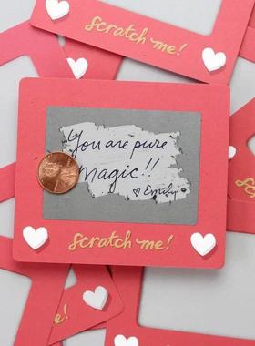 10pcs Scratch-off Cards Birthday Gift Love Coupons Anniversa