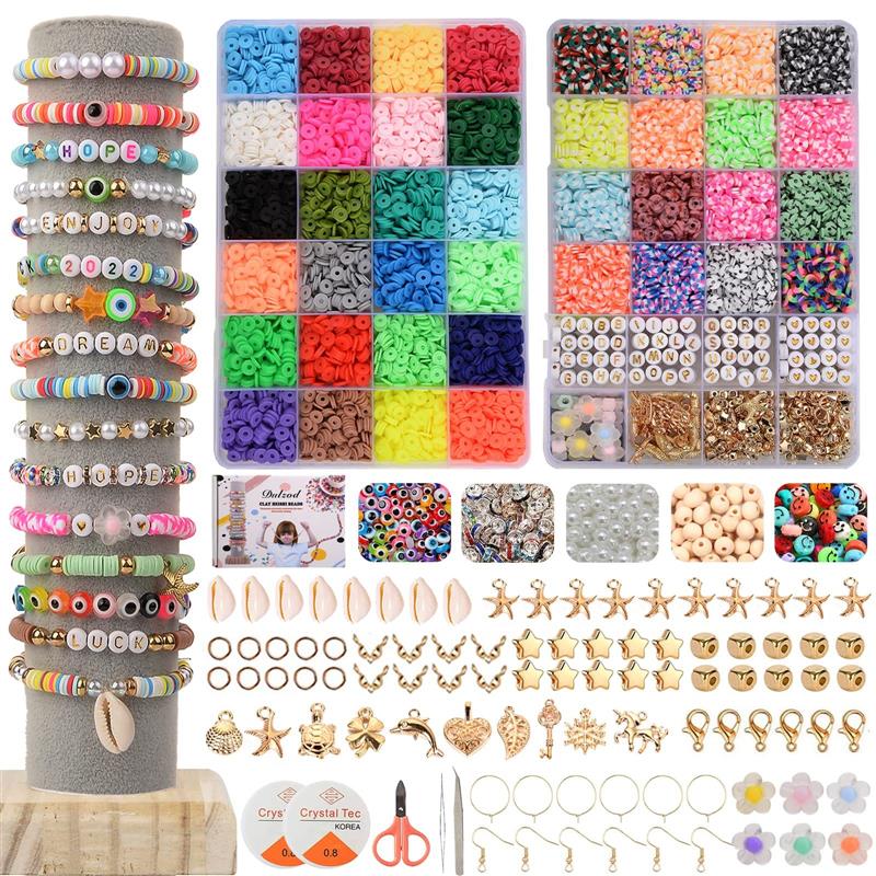 10000Pcs/Box 6mm Clay Bracelet Beads for Jewelry Making Kit
