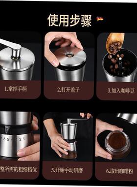 Manual Coffee grinder Stainless steel Burr milling咖啡磨豆机