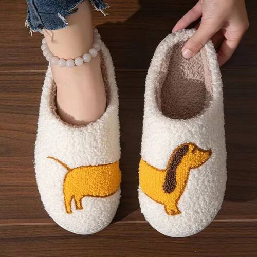 Autumn Winter Women New Warm Home Slippers Men Cute Dachshun