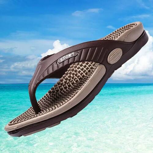 Massage Flip Flops for Men Summer Breathable Beach Shoes San