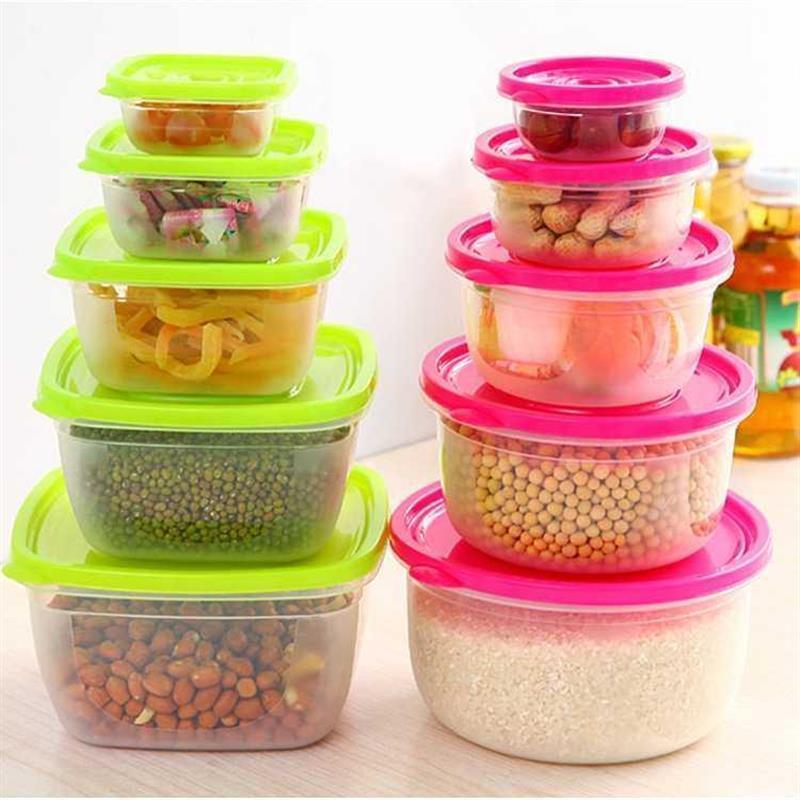 plastic Lunch Box Portable Bowl Food Container Lunchbox