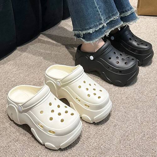 Chunky Platform Clogs Sandals Women Summer Soft Thick Bottom