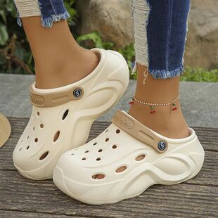 Chunky Platform Clogs Sandals Women 2024 Summer Soft Thick B