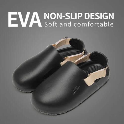 Men's Open-Toe EVA Slippers for Outdoor Wear Anti-Slip Odor-