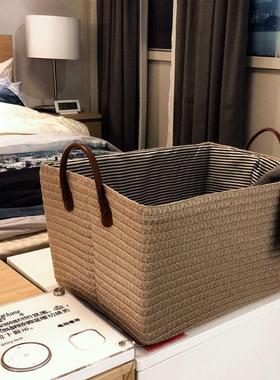Manual Woven Storage Basket Handmade Laundry Wicker Basket