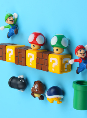 10pcs 3D Super Mario Bros Fridge Magnets Refrigerator Magnet