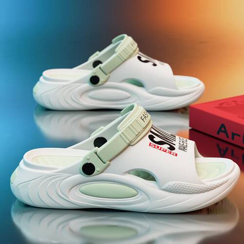EVA Men Hole Shoes Thick Bottom Height Increase Outdoor Slip