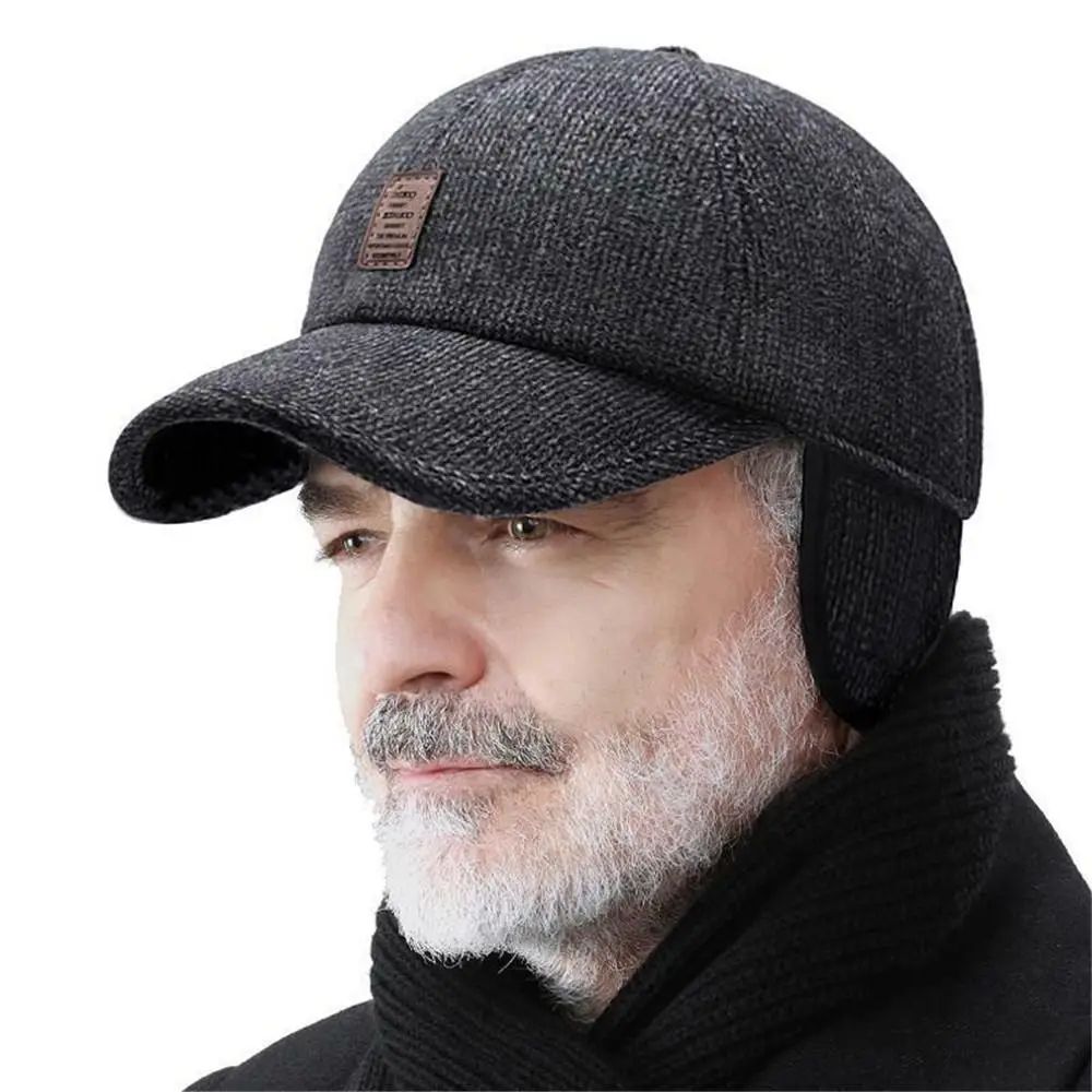 Men Autumn Winter Hat Outdoor Thick Warm Adjustable Earmuffs
