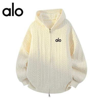 【官方奥特莱斯】品牌折扣 秋冬季针织开衫卫衣男宽松休闲连帽毛