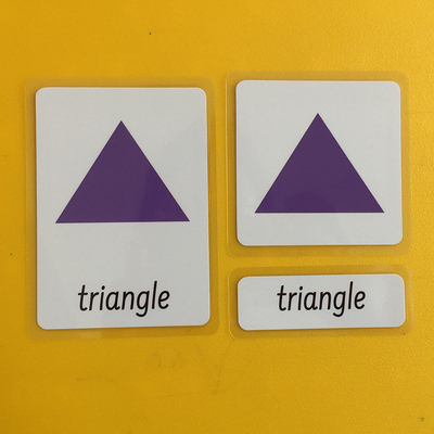 蒙氏语言区三段卡shapes英语闪卡