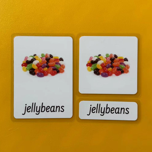 蒙氏英语三段卡零食饮品英语教具