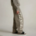 25Aw New Ess Large Logo Wide Leg Pants Oatmeal Gray