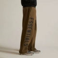 FOG side large letter straight leg pants olive green