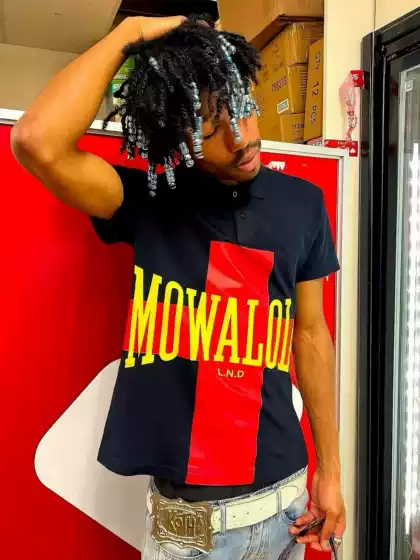 Mowalola Opium Yvl Style Visual Cross Digital Print 6 Slim Fit Polo Shirt Short Sleeve T-Shirt