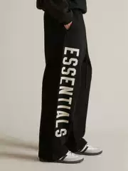 FOG MIKI ESSENTIALS American Trendy Brand Heavy duty Loose Velvet Sanitary Pants Straight Leg Sports Long Pants for Men