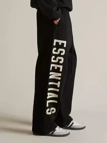 FOG MIKI ESSENTIALS American Trendy Brand Heavy duty Loose Velvet Sanitary Pants Straight Leg Sports Long Pants for Men