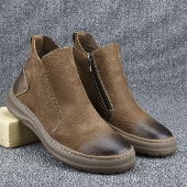 毛鞋 2026新款 真皮软底中帮复古百搭男鞋 秋冬男士 时尚 休闲男鞋