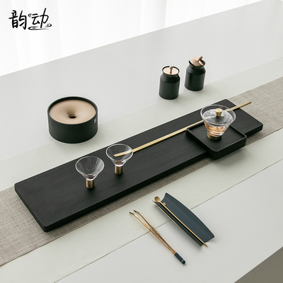 高端乌金石茶盘年轻人干泡台2025新款家用茶海茶具轻奢现代高级感