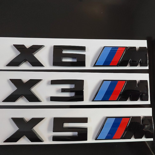 适用X6M原厂x3宝马m车标贴x5宝马X5M后车贴X3M尾标运动x6黑色标志