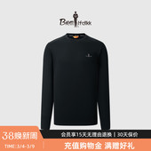 男休闲轻量保暖圆领长袖 比音勒芬秋季 T恤内搭打底衫 轻量科技