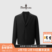 休闲通勤防风加绒单西西服外套 西装 抓绒保暖 比音勒芬秋冬男士