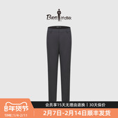 休闲裤 男户外绒感保暖亲肤直筒修身 防生活泼水 比音勒芬秋冬季