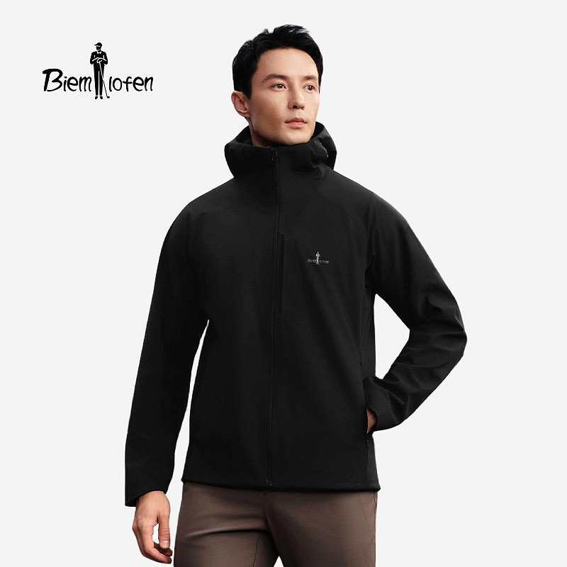 【三防保暖】比音勒芬果岭软壳2025秋冬新款男抓绒软壳衣夹克外套