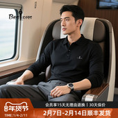 POLO衫 男轻商务通勤休闲翻领T恤长袖 得体舒适 比音勒芬春秋季