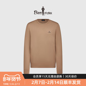 18针澳洲羊毛 比音勒芬秋季 男士 纯色百搭圆领长袖 亲肤羊毛衫