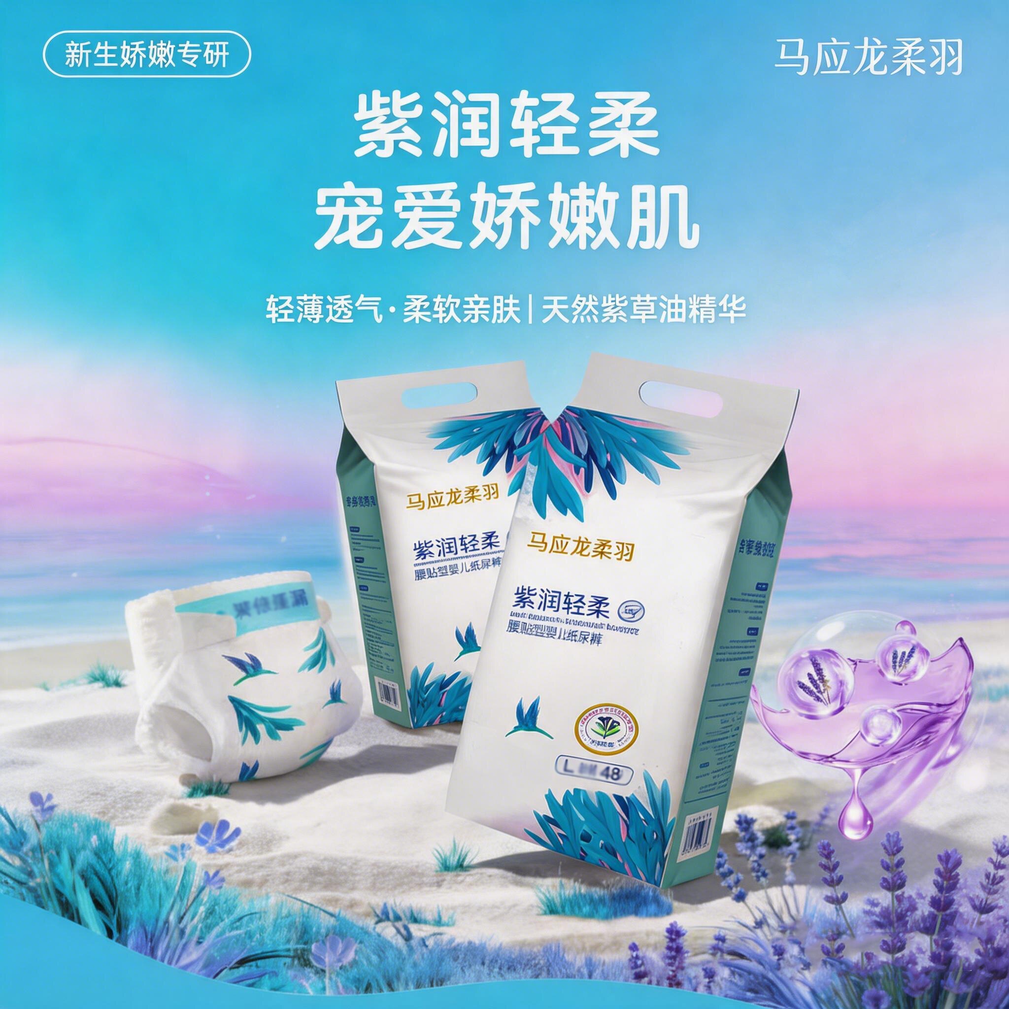 马应龙柔羽婴儿拉拉裤轻薄透气